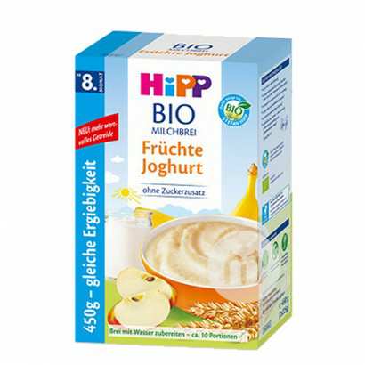 【2件】HiPP 德国喜宝有机水果酸奶米粉8个月以上450g 海外本土原版