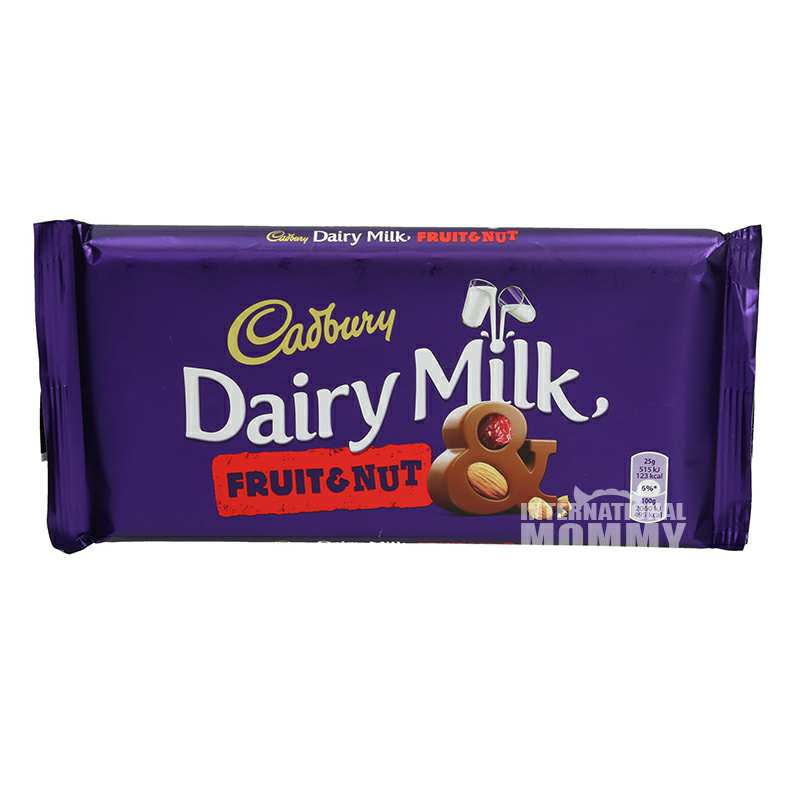 cadbury 英国吉百利葡萄干果仁巧克力排装200g 海外本土原版