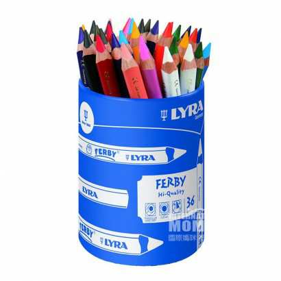 LYRA 德国艺雅儿童铁桶水溶性彩色铅笔36支装 海外本土原版