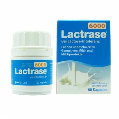 Lactrase 德国Lactrase婴幼儿乳糖不耐受乳糖酶6000单位 60粒 海外本土原版