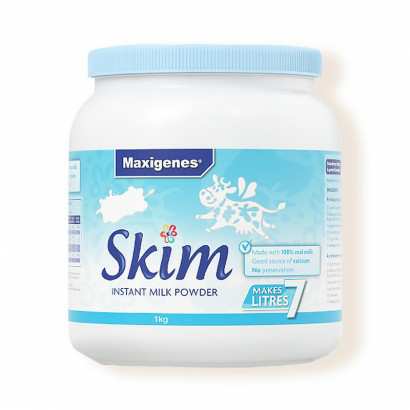 【38赠礼】Maxigenes 澳洲美可卓蓝妹子脱脂高钙成人奶粉 1kg 澳洲本土原版