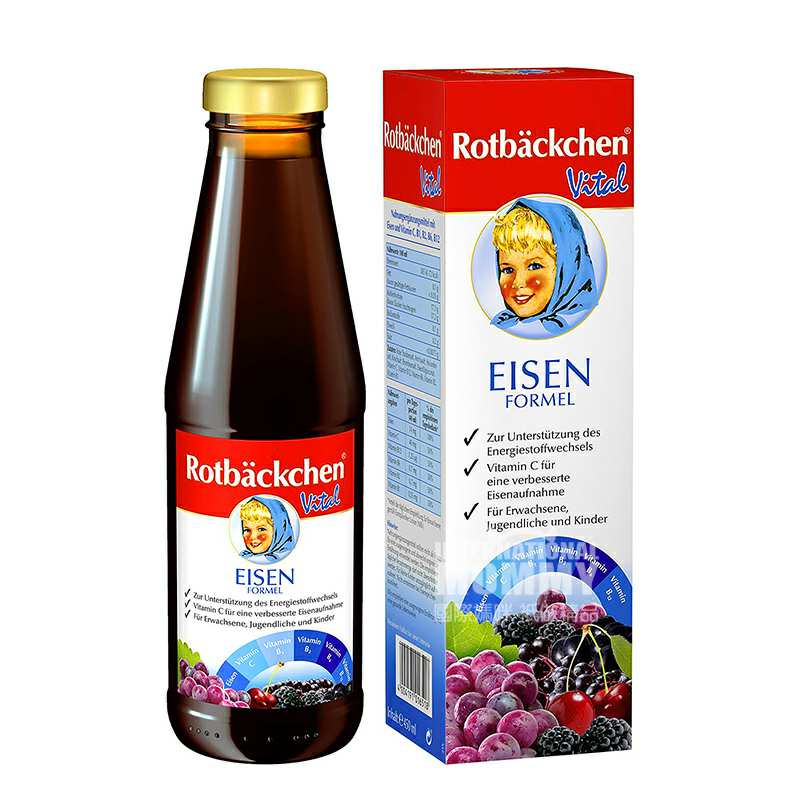 Rotbackchen 德国小红脸补铁维生素营养液 海外本土原版