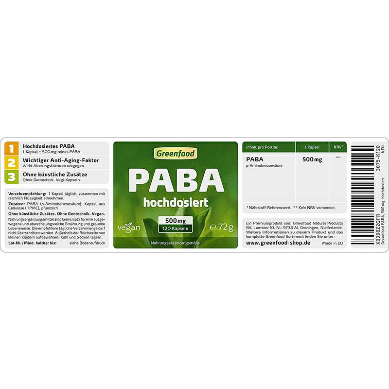 Greenfood Greenfood PABA120 Ȿԭ