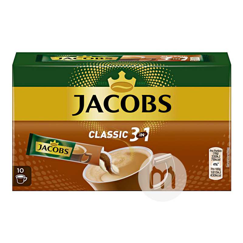 JACOBS 德国雅各布斯三合一速溶咖啡 海外本土原版