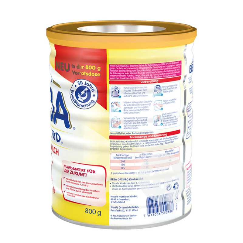 BEBA �¹�ȸ�������ܶ�Ӥ���̷�2+�� 800g*4 �¹�����ԭ��