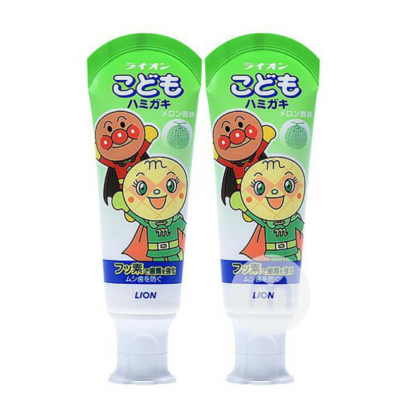 【2件价】LION 日本狮王面包超人防龋齿儿童牙膏40g 海外本土原版