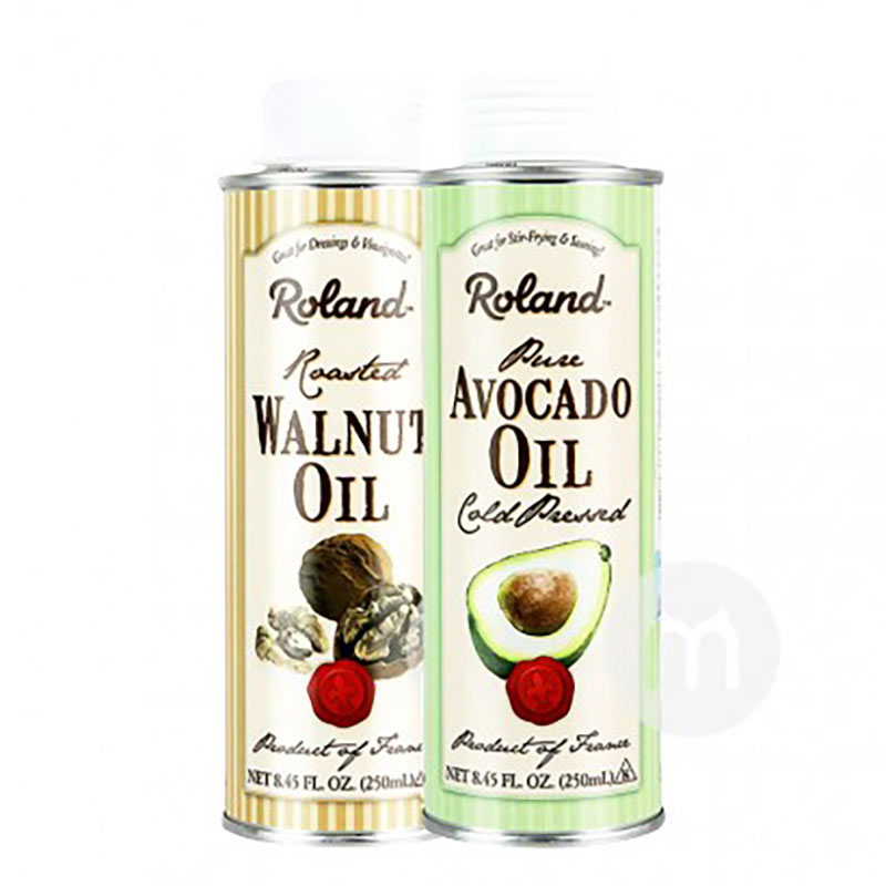 【2件装】Roland 法国罗朗德核桃油+牛油果油 250ml 6个月以上 海外本土原版