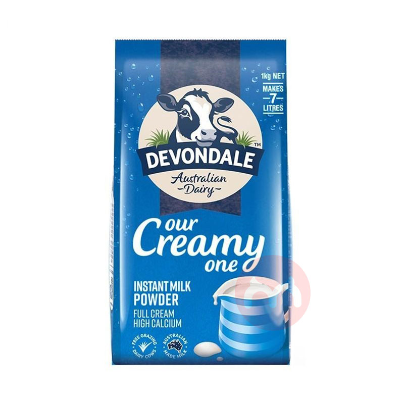 Devondale 澳洲德运全脂高钙成人奶粉 1KG 澳洲本土原版
