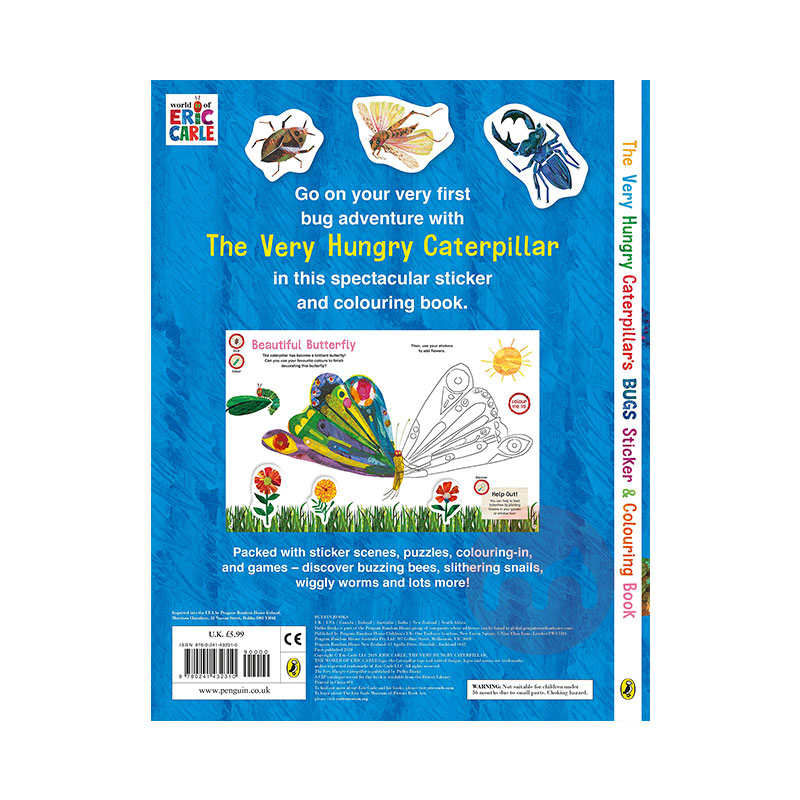 The Very Hungry Caterpillar`s Bugs Sticker and Colouring Book ëëֽͻ 2-5 Ӣԭ