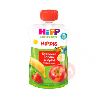 HiPP 德国喜宝有机草莓香蕉苹果吸吸乐12个月以上 海外本土原版