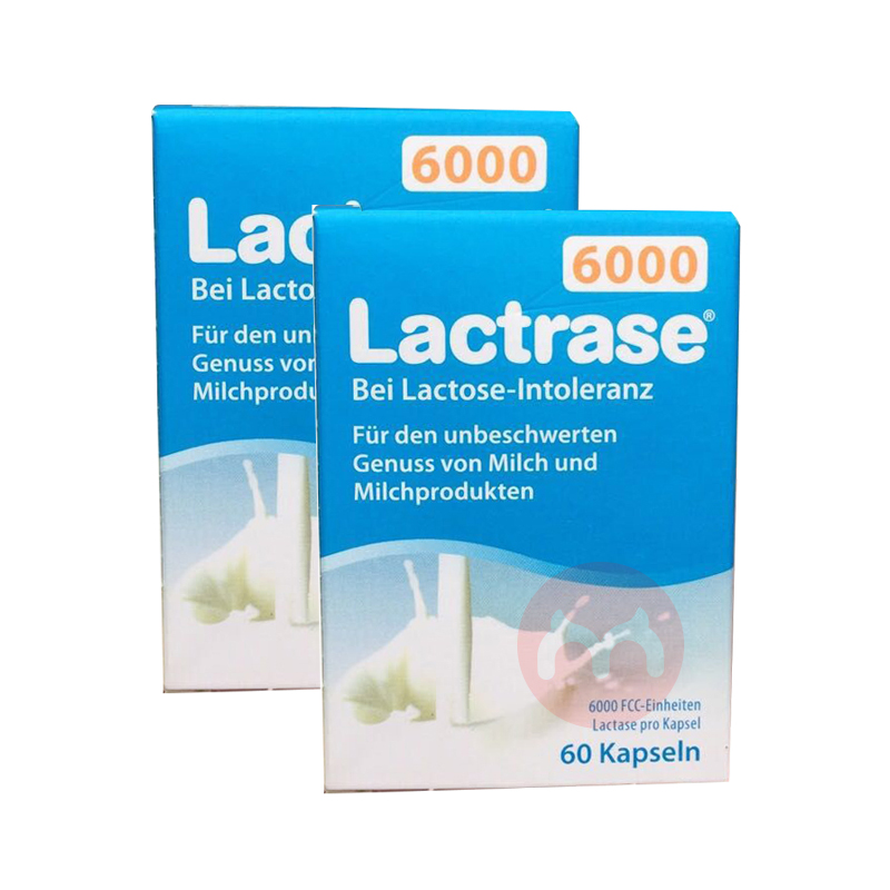 【2件价】Lactrase 德国Lactrase婴幼儿乳糖不耐受乳糖酶6000单位 60粒 海外本土原版
