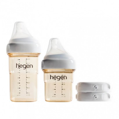Hegen 新加坡Hegen尊享礼盒装150ml奶瓶+240ml奶瓶+2个储存盖 海外本土原版