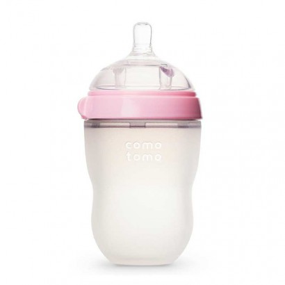 美国可么多么医用硅胶奶瓶 粉色独立装 250ml 3-6个月