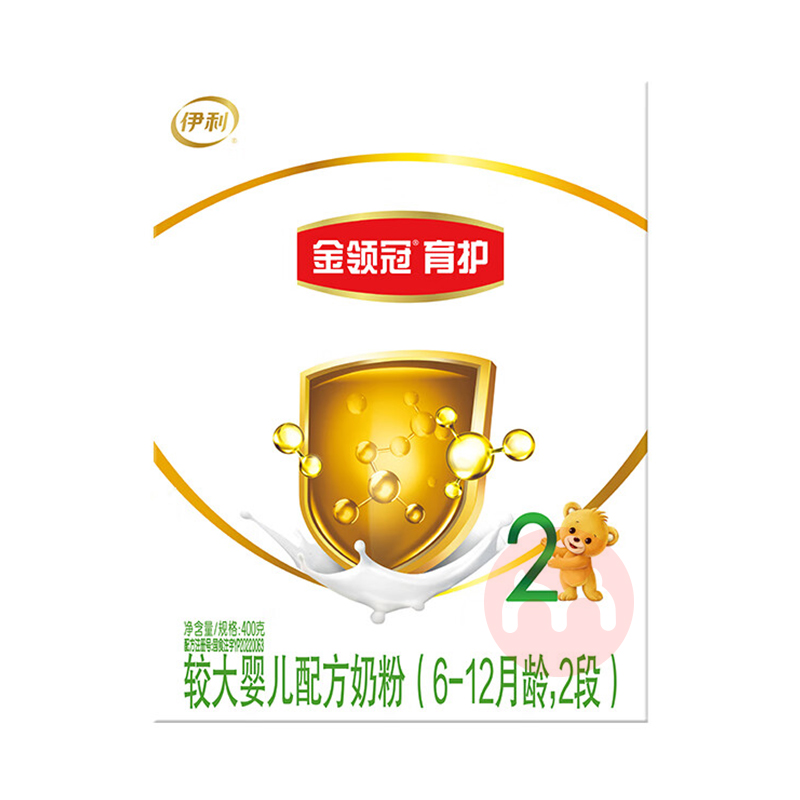 伊利金领冠配方奶粉2段 400g 6-12个月