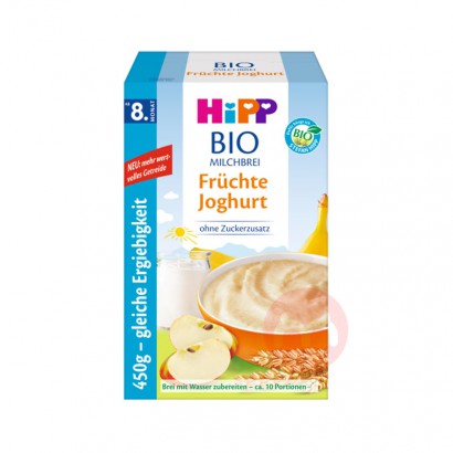 HiPP 德国喜宝有机水果酸奶米粉8个月以上450g 海外本土原版