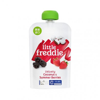 Little Freddie 小皮黑莓椰子草莓香蕉苹果泥 100g
