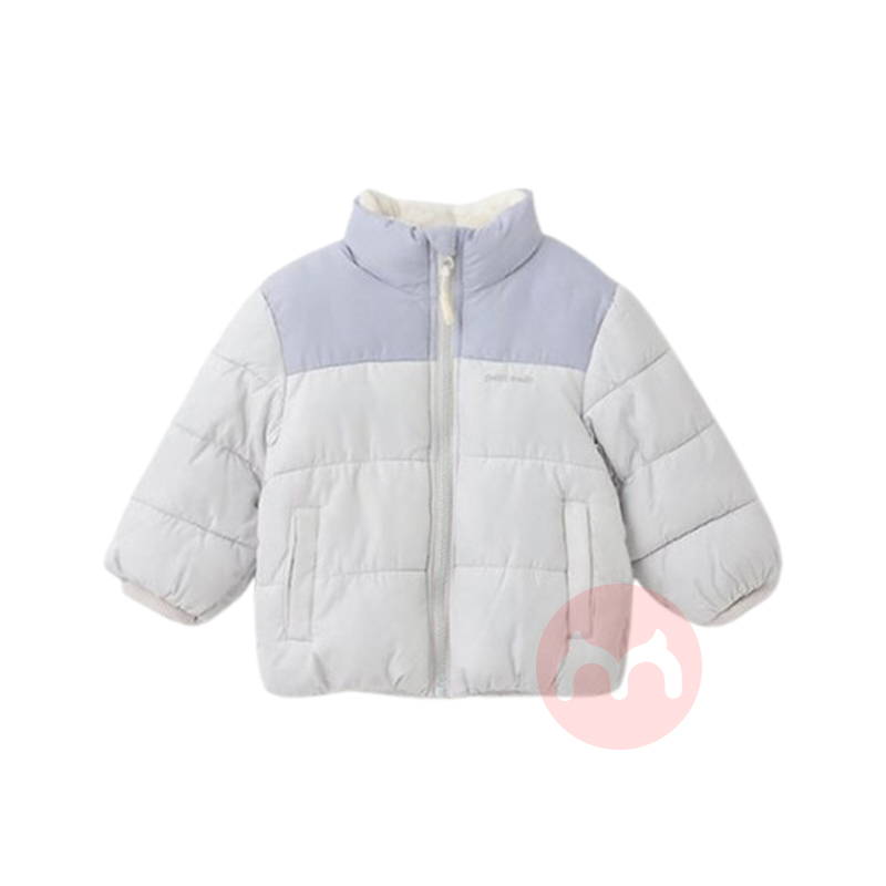 petit main 日本petit main儿童廓形防水填充棉服 浅灰色 海外本土原版