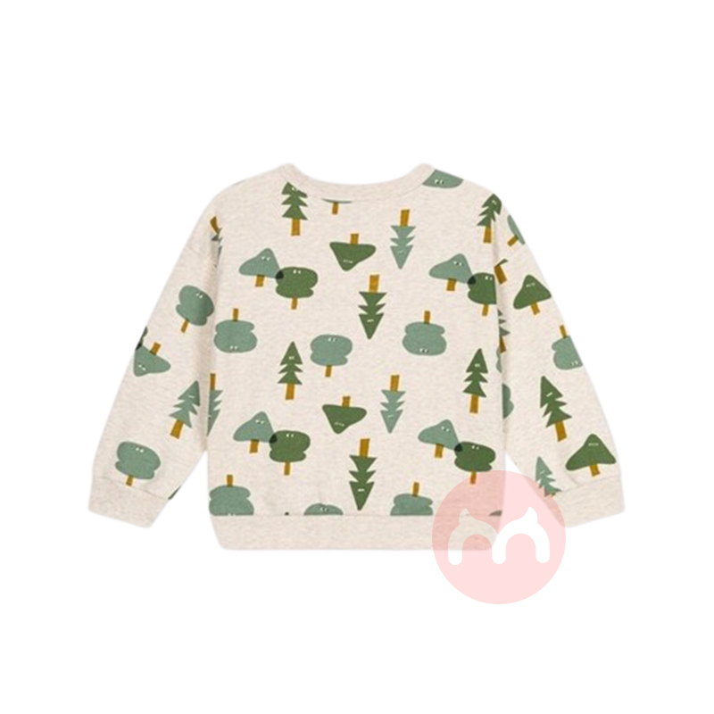 PETIT BATEAU 法国小帆船儿童大版树木印花长袖套头衫 海外本土原版