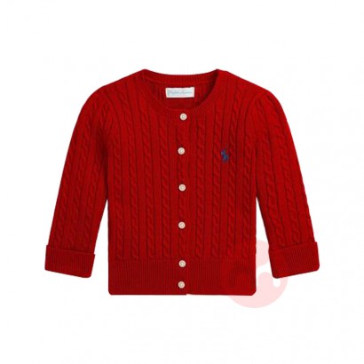 Polo Ralph Lauren 美国拉夫劳伦儿童绞花针织棉质开衫 ...