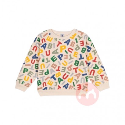 PETIT BATEAU 法国小帆船儿童彩色随机字母印花卫衣 海外本土...