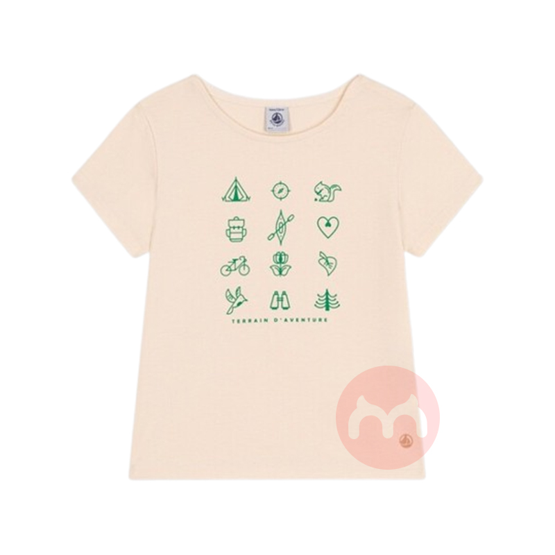 PETIT BATEAU Сͯͼӡл޶T ɫ Ȿԭ