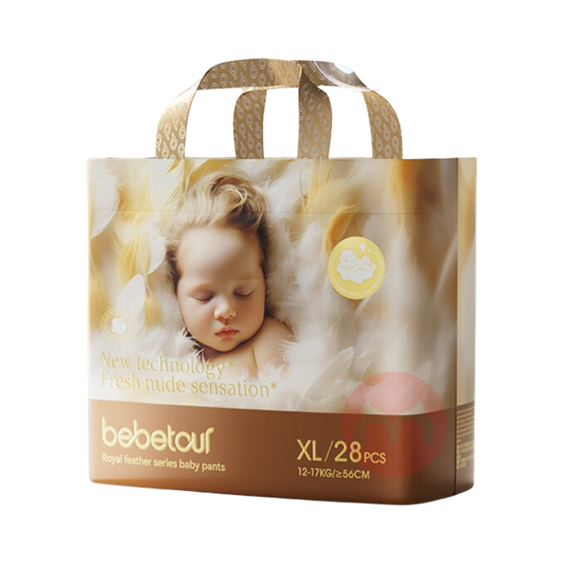 BEBETOUR 碧芭皇家羽毛系列新裸感婴儿拉拉裤XL码 28片 12-17kg