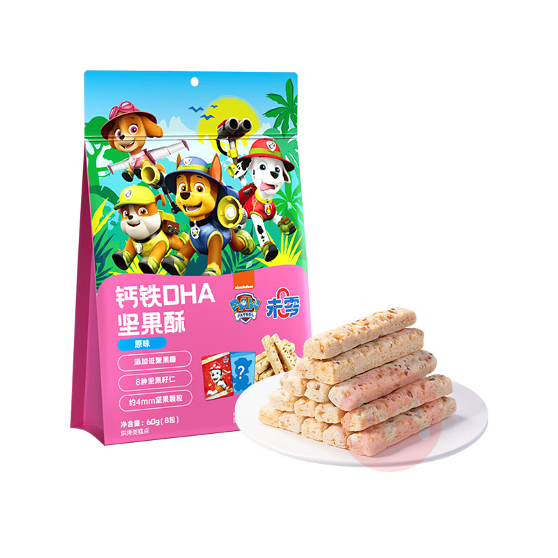 BEAZERO 未零汪汪队立大功钙铁DHA坚果酥 原味 60g