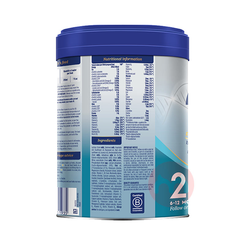 Aptamil Ӣ׽Ӥ׶̷2 6-12 800g Ӣԭ