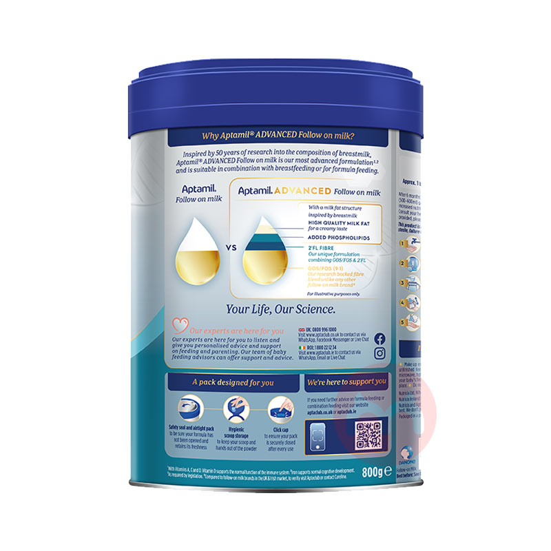 Aptamil Ӣ׽Ӥ׶̷2 6-12 800g Ӣԭ