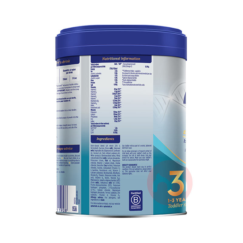 Aptamil Ӣ׽Ӥ׶̷3 1-3 800g Ӣԭ