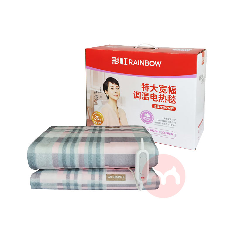 RAINBOW �ʺ绯��ӡ��˫�˵���̺ 200*180cm ��ɫ���