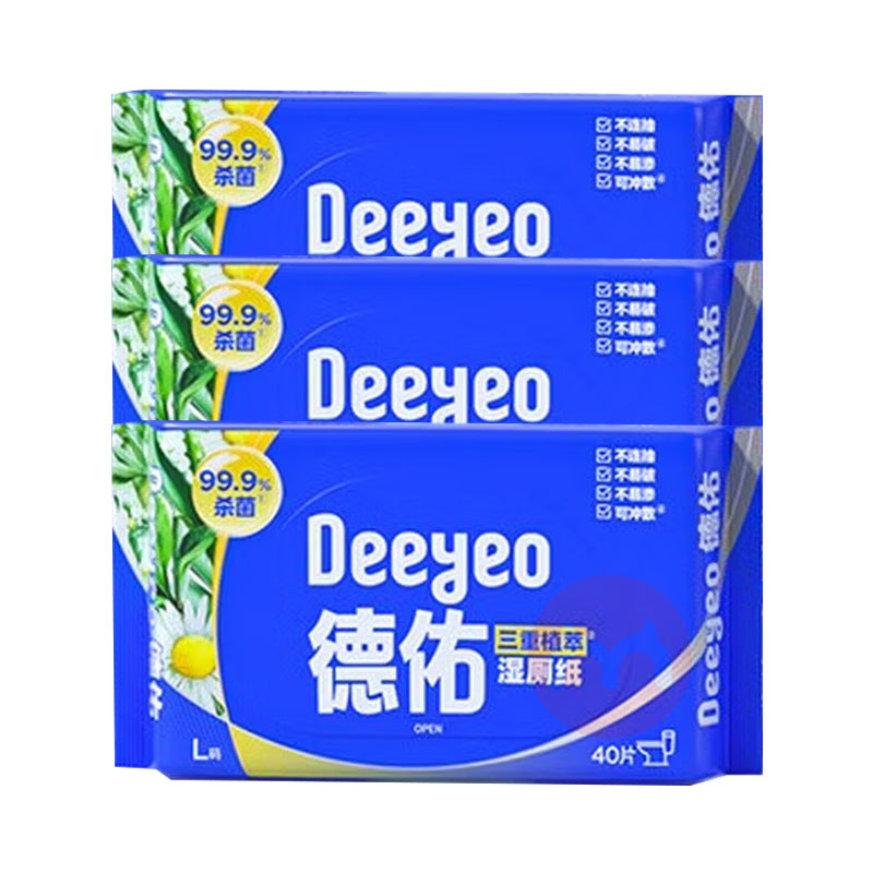 Deeyeo ��������ֲ��ʪ��ֽ������ 40Ƭ*3��