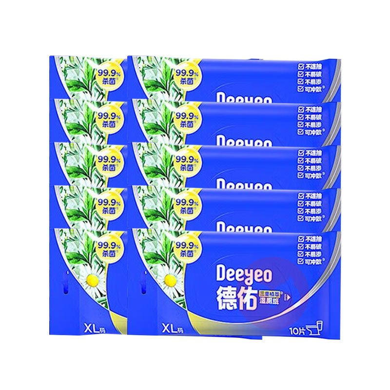 Deeyeo ��������ֲ��ʪ��ֽ������ 10Ƭ*10��