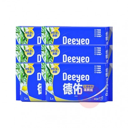 Deeyeo ��������ֲ��ʪ��ֽ������ 40Ƭ*6��