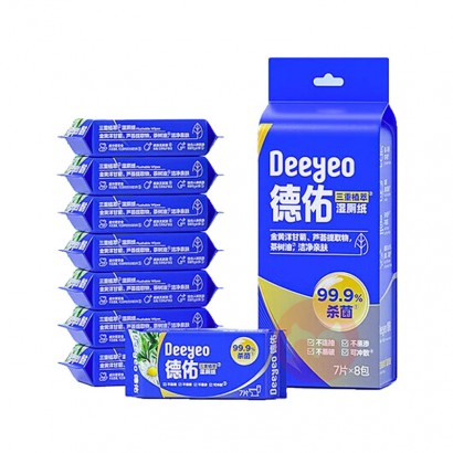 Deeyeo ��������ֲ��ʪ��ֽ������ 7Ƭ*8��*1��