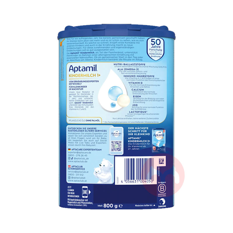 Aptamil �¹������������Ӥ�׶��̷�1+�� 1������ 800g �¹�����ԭ��