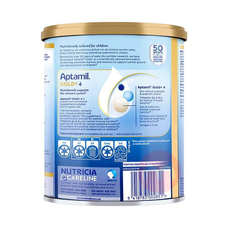 ����΢ĥ��Aptamil ���ް�����Ӥ�׶��̷�4�� 2������ 900g ���ޱ���ԭ��