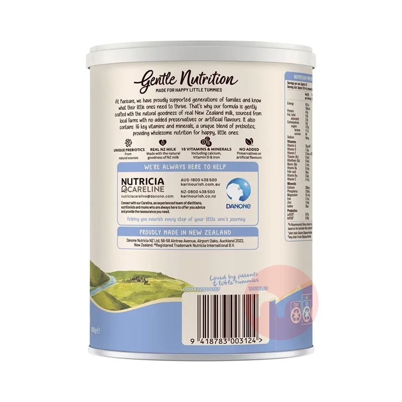 Karicare ����������Ӥ�׶�ţ�̷�4�� 2������ 900g ���Ȿ��ԭ��