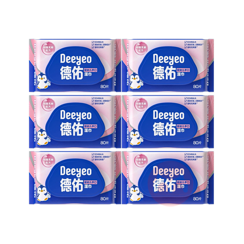 Deeyeo ����Ӥ�׶��ֿ�ʪ�� 80Ƭ*6��