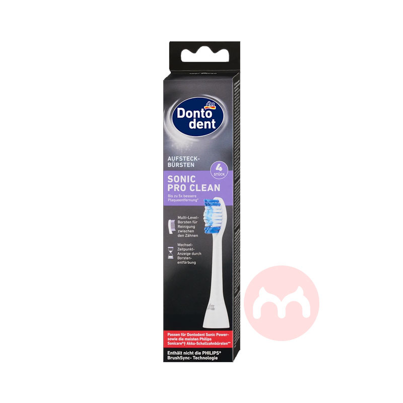 Dontodent �¹����е���������Ч�綯��ˢ�滻ˢͷ 4֧װ ���Ȿ��ԭ��