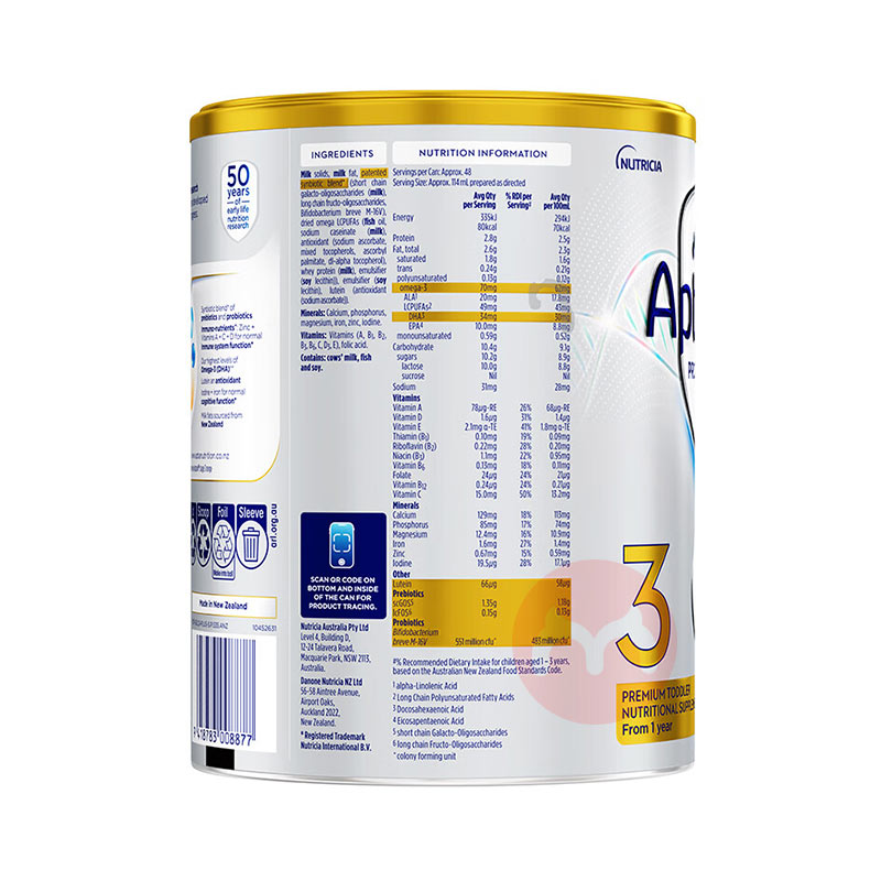 ��Ԥ�ۡ�Aptamil ���ް������׽��Ӥ�׶��̷�3�� 1������ 900g ���ޱ���ԭ��